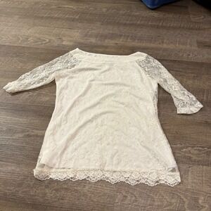 Bay Studio Women's Floral Lace Top